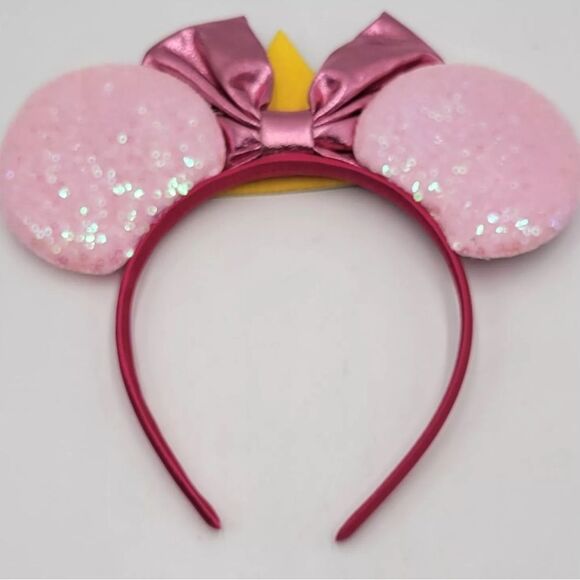 Disney Princess Minnie Mickey Mouse Ear Headband with Bow NEW - Picture 3 of 4